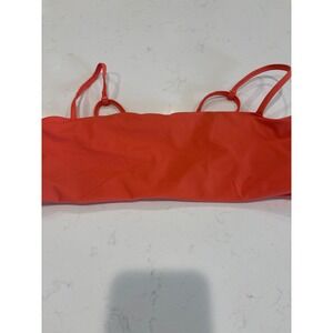 Vuori The Rise Bikini Top Coral Orange Bandeau Swim VW701 Womens Medium New